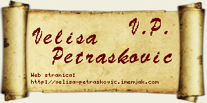 Veliša Petrašković vizit kartica